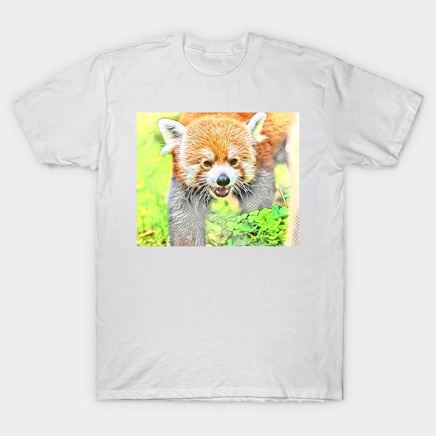 The Red Panda's Garden T-Shirt by PsyCave